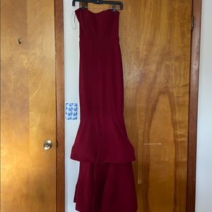 Wine / burgundy mermaid dress